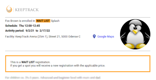 Wait attachment Wait list attachment
