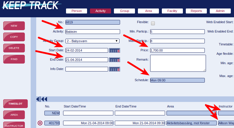Online Bokning Aktivitet onlinebookingINFO usFAQ3
