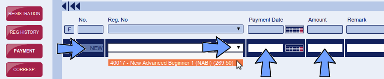Register payment Register payment