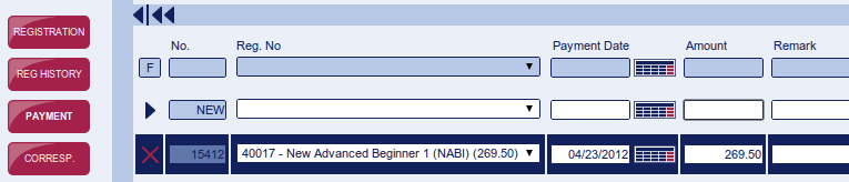 Payment registration done Payment registration done