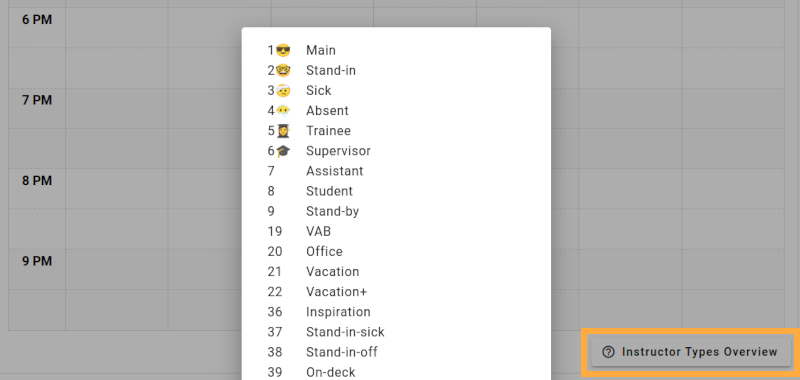 Instr types Instr types